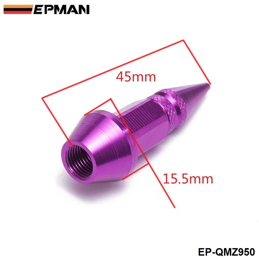 Tapas válvula antipolvo EPMAN aluminio – punta cónica para coche - imagen 2