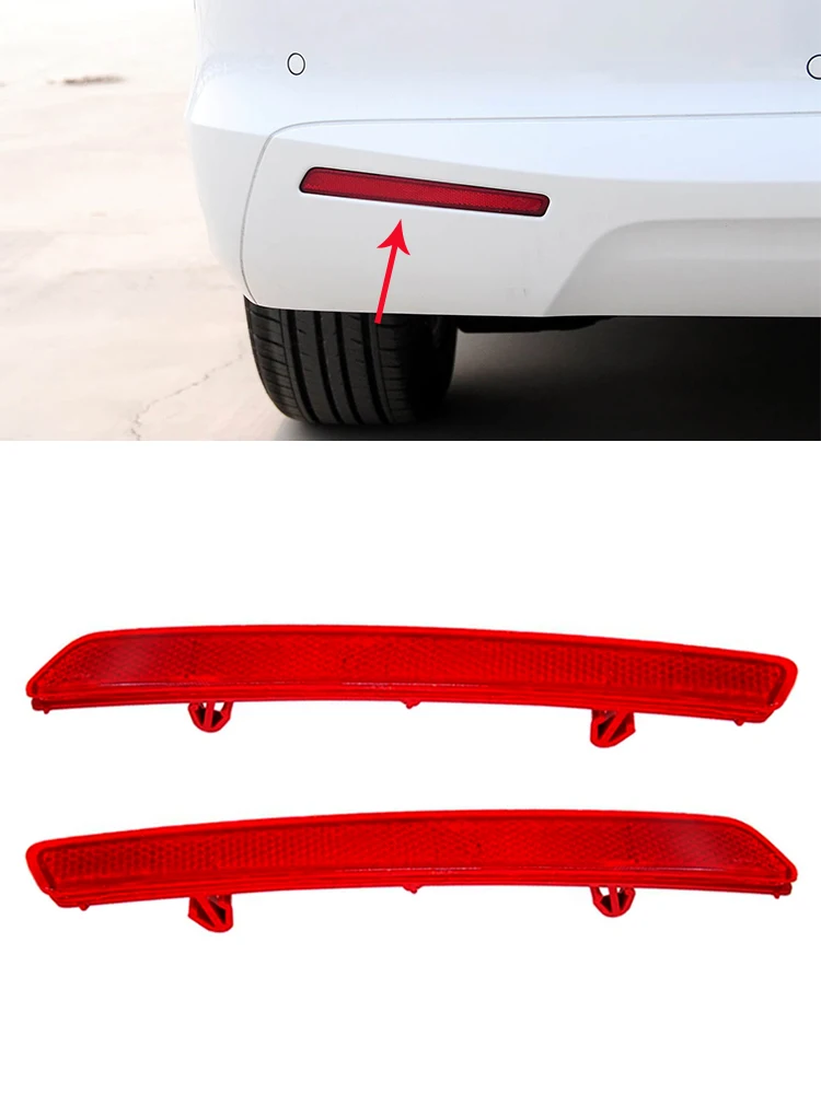 Parachoques trasero rojo Peugeot 408 2014-2018 con reflector