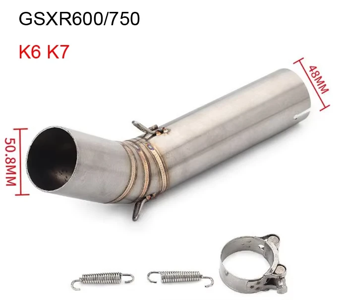 Tubo intermedio Suzuki GSXR 600 750 K6-K15 51mm - imagen 4