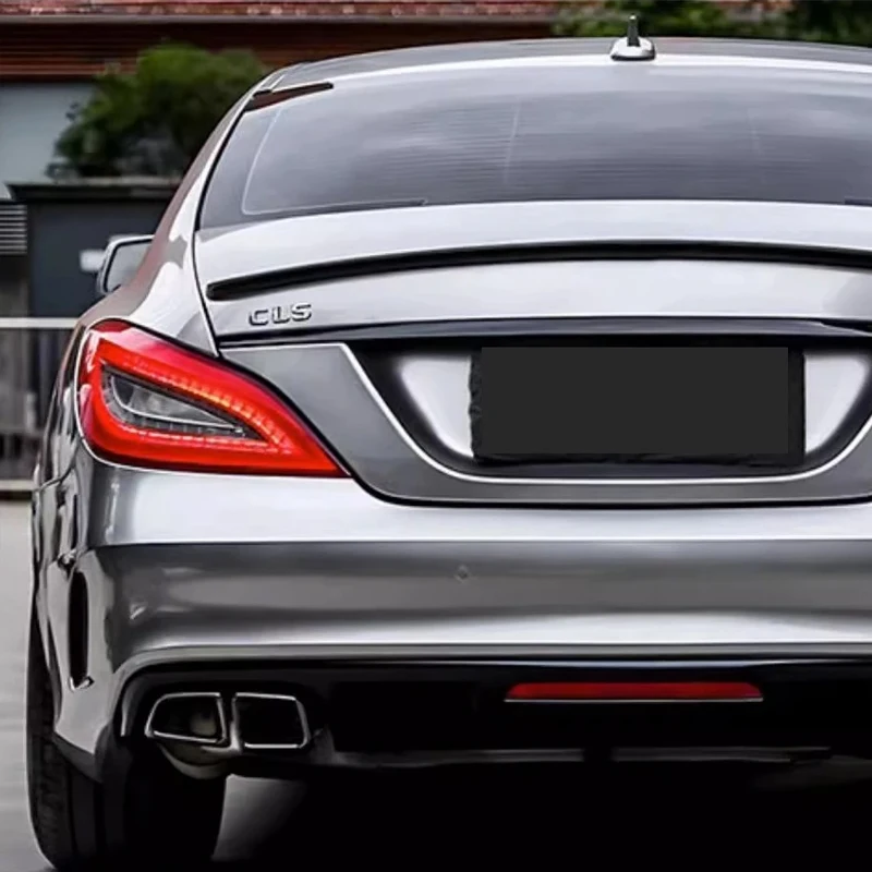 Alerón difusor de labio trasero negro brillante para Mercedes Benz CLS clase W218 CLS350 CLS63 AMG Sport 2012 a 2017 Protector de parachoques - imagen 4