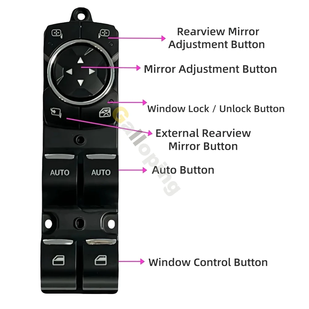 BB5T-14540-AGW Interruptor elevalunas Ford Explorer Power Master - imagen 4