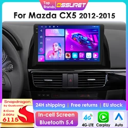 Autorradio 2DIN Android 13 con GPS y CarPlay para Mazda CX-5 2012-2015