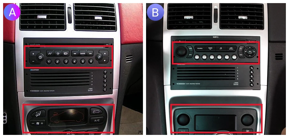 Radio JIUYIN instalada en salpicadero