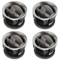 4PCS Matte Silver