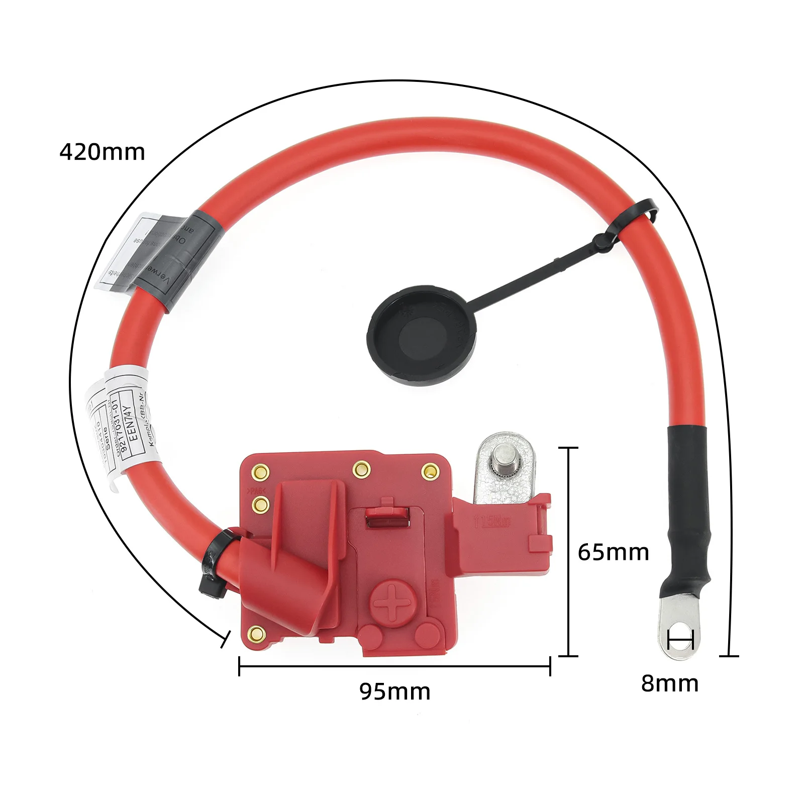 BMW 61129259425 Cable positivo de batería con fusible para Serie 3/4 - imagen 4