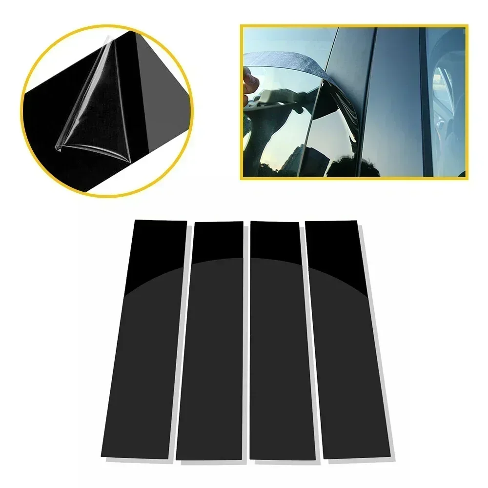 Adornos negros brillantes para los pilares de las puertas de una Ford F-150