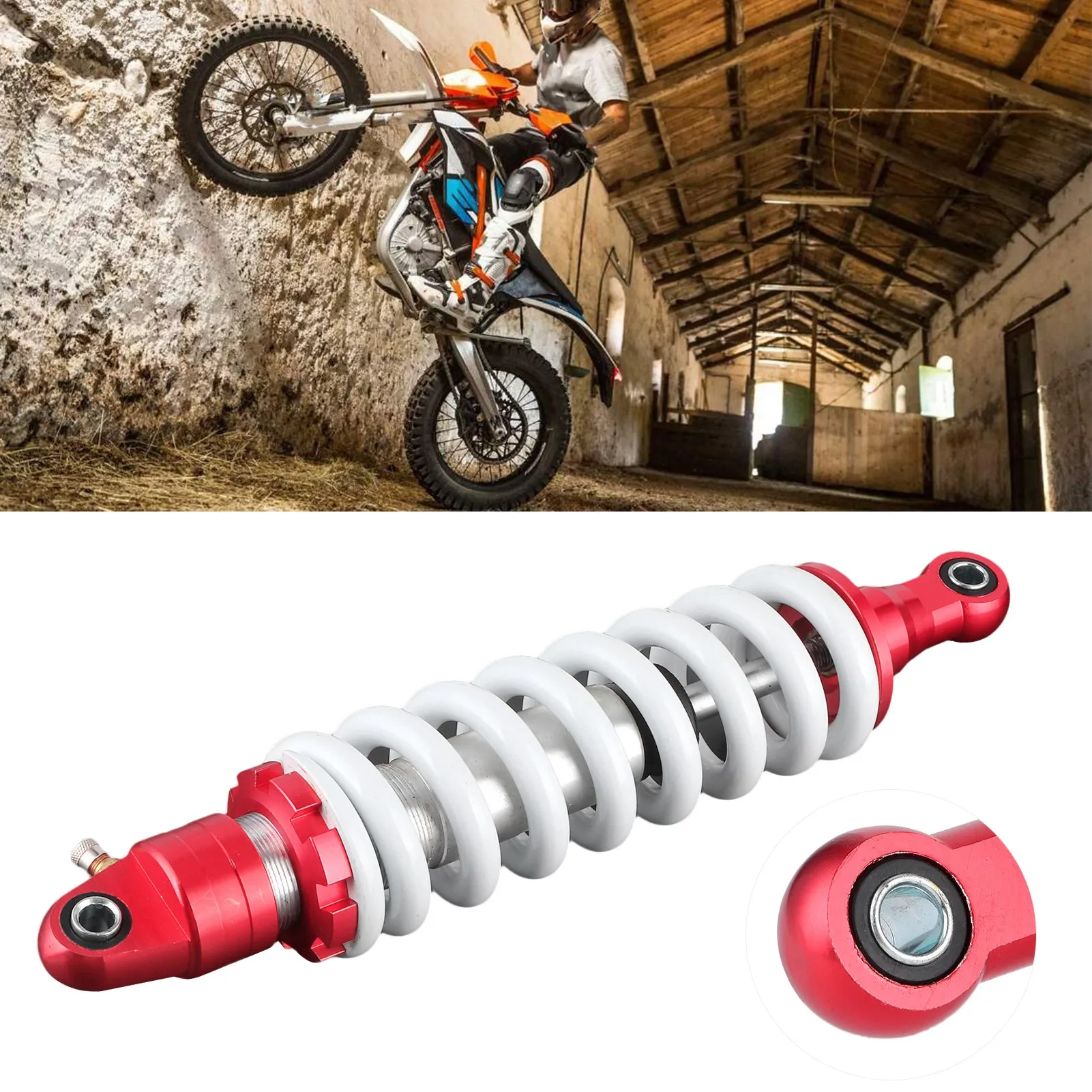 Amortiguador trasero ajustable de 330 mm para quad y pit bike - imagen 4