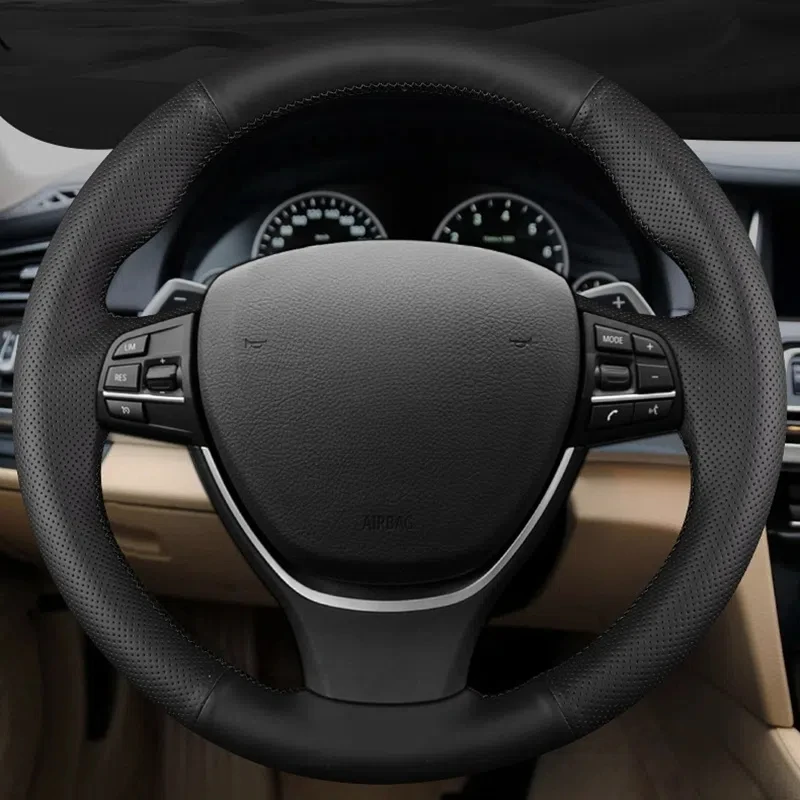 Funda trenzada de cuero para volante BMW F10 520i/528i/7xxLi
