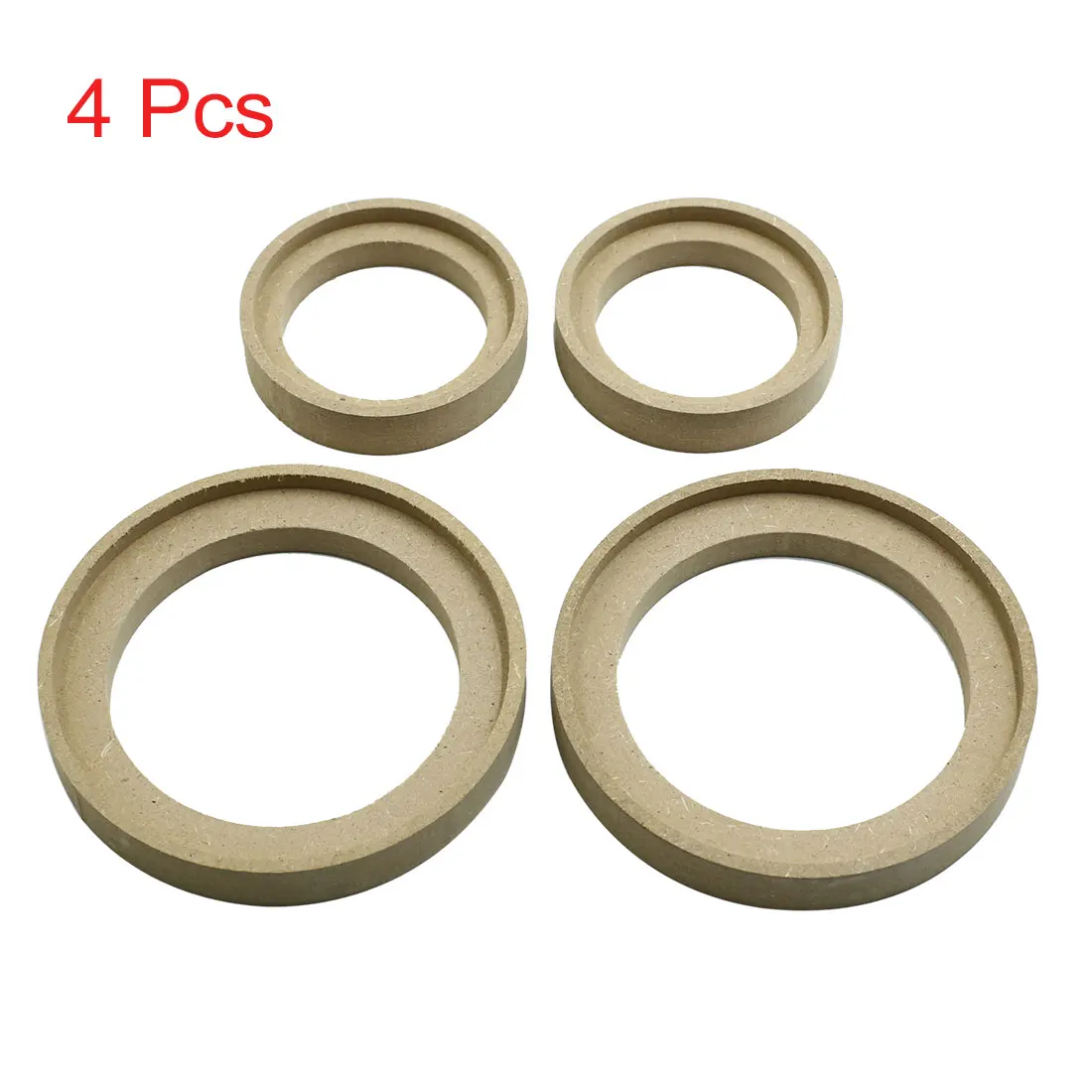 X Autohaux 4 piezas espaciador de altavoz de coche adaptador de montaje estéreo soporte de anillo de madera 3 pulgadas 2 pulgadas ID - imagen 5