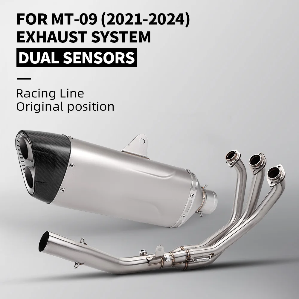 Sistema completo de escape acero inoxidable para Yamaha MT-09 2021-2024