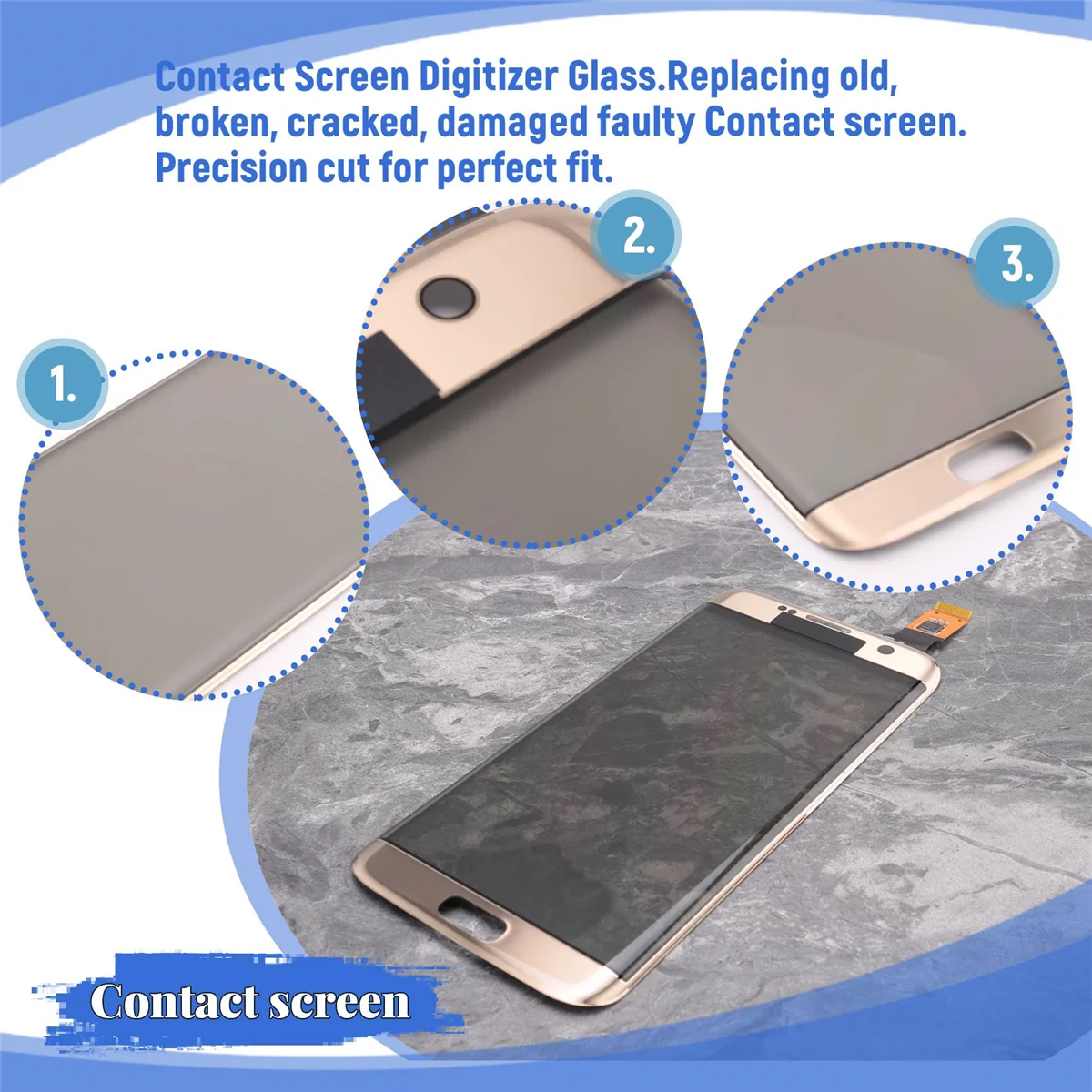 Pantalla táctil Samsung Galaxy S7 Edge G935, dorada - imagen 5