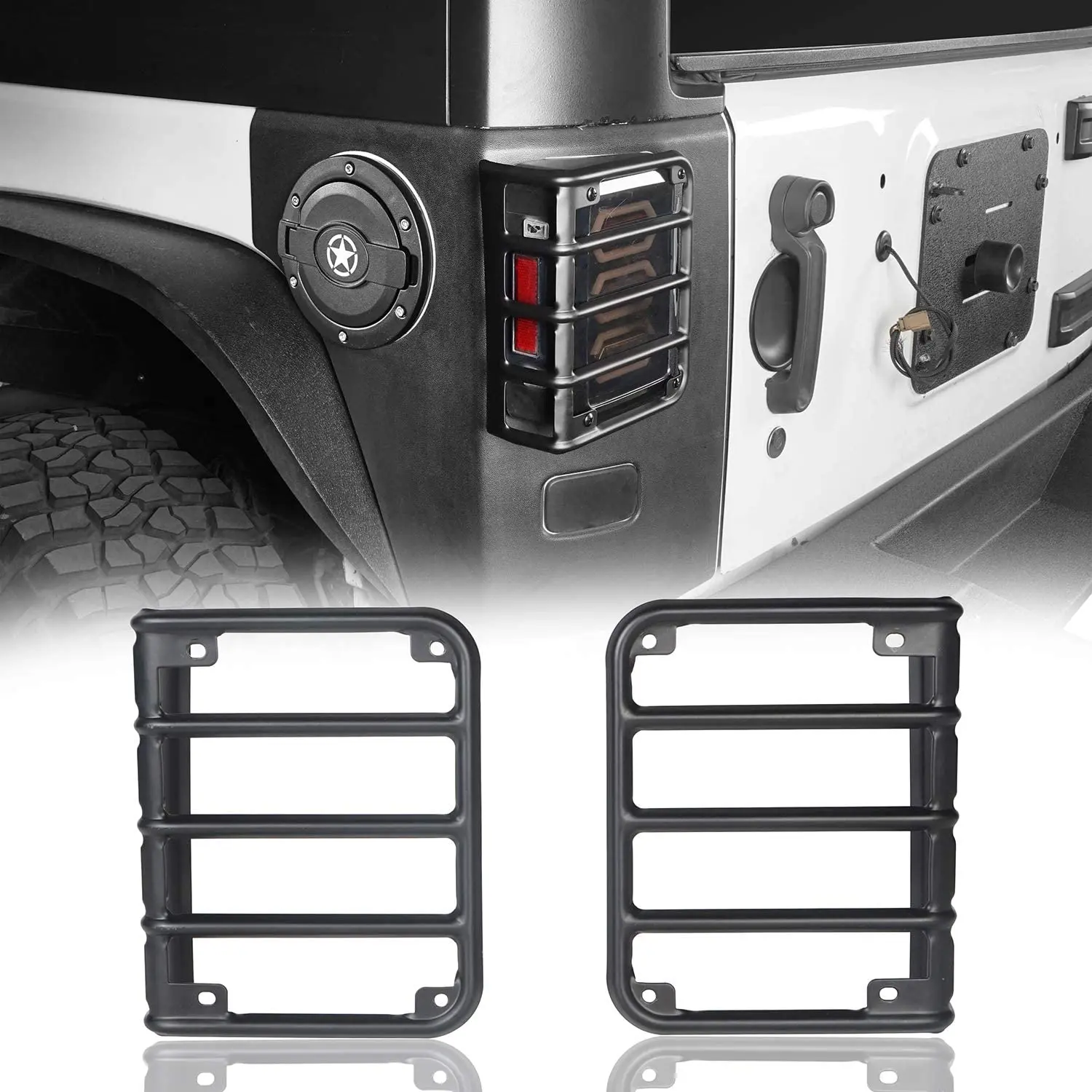 Rejilla protectora de pilotos traseros para Jeep Wrangler JK 2007-2017