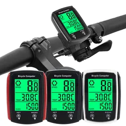 Velocímetro bicicleta LCD impermeable con cable y retroiluminación