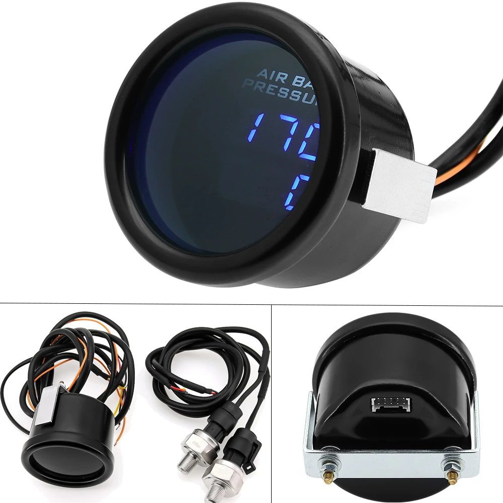 Manómetro digital suspensión neumática con sensor 1/8NPT LED azul