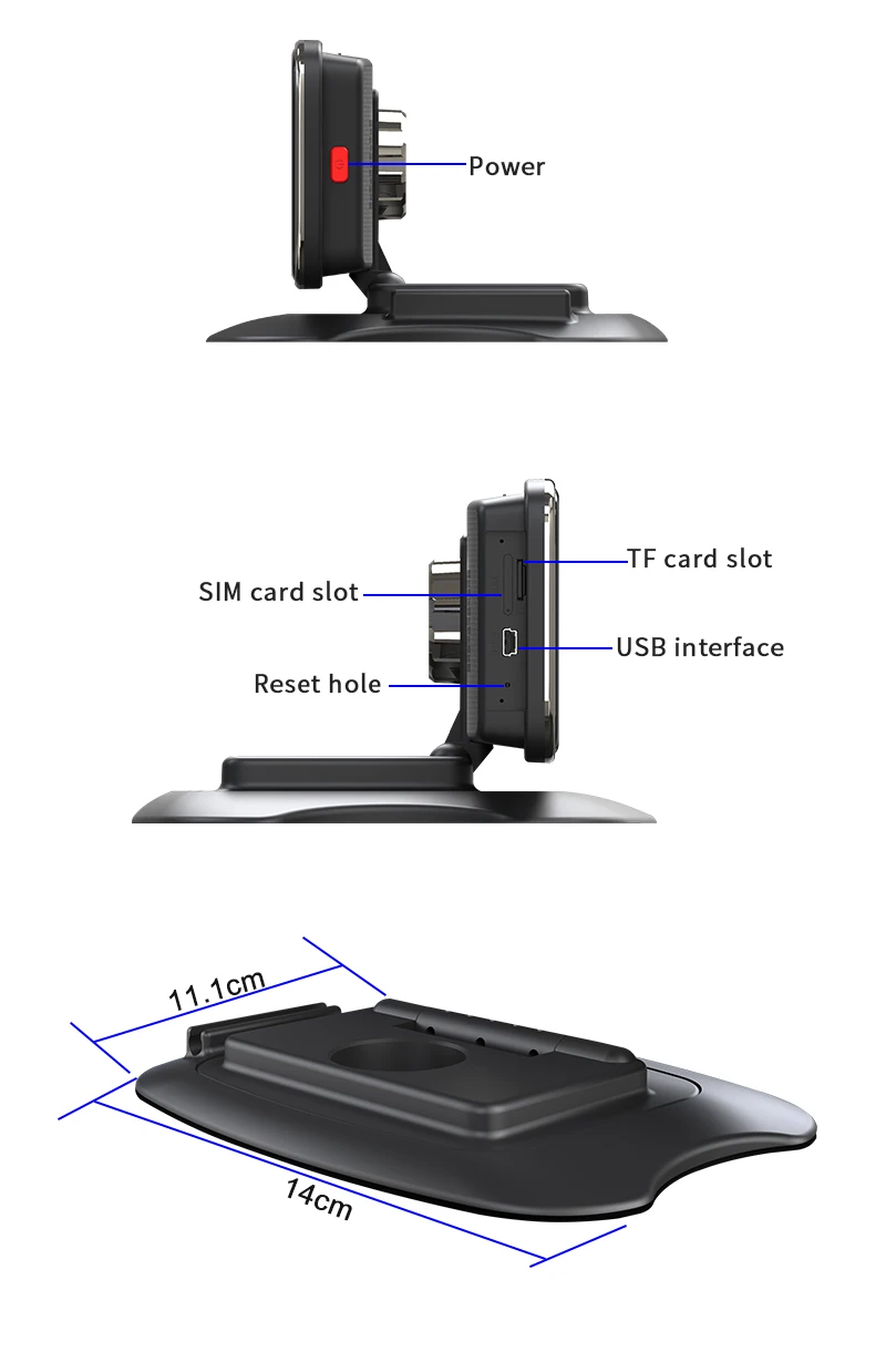 Espejo retrovisor Dash Cam 4 canales 360° con visión nocturna - imagen 3