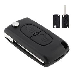 Funda llave plegable carcasa negra Peugeot 207/308