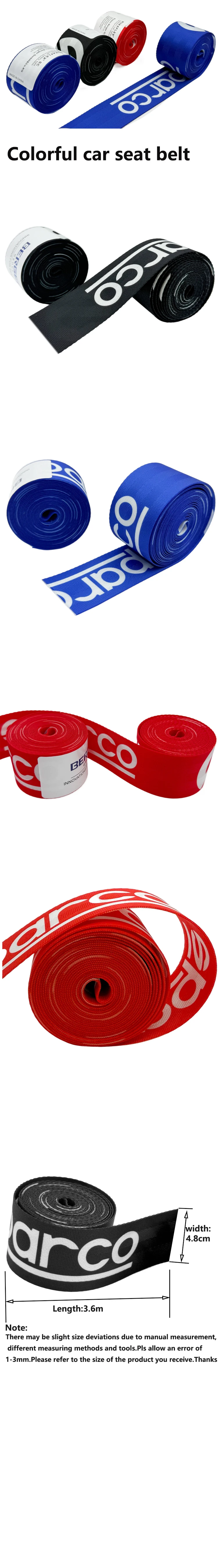 Correas de cinturón de seguridad de nailon para modificación interior del coche