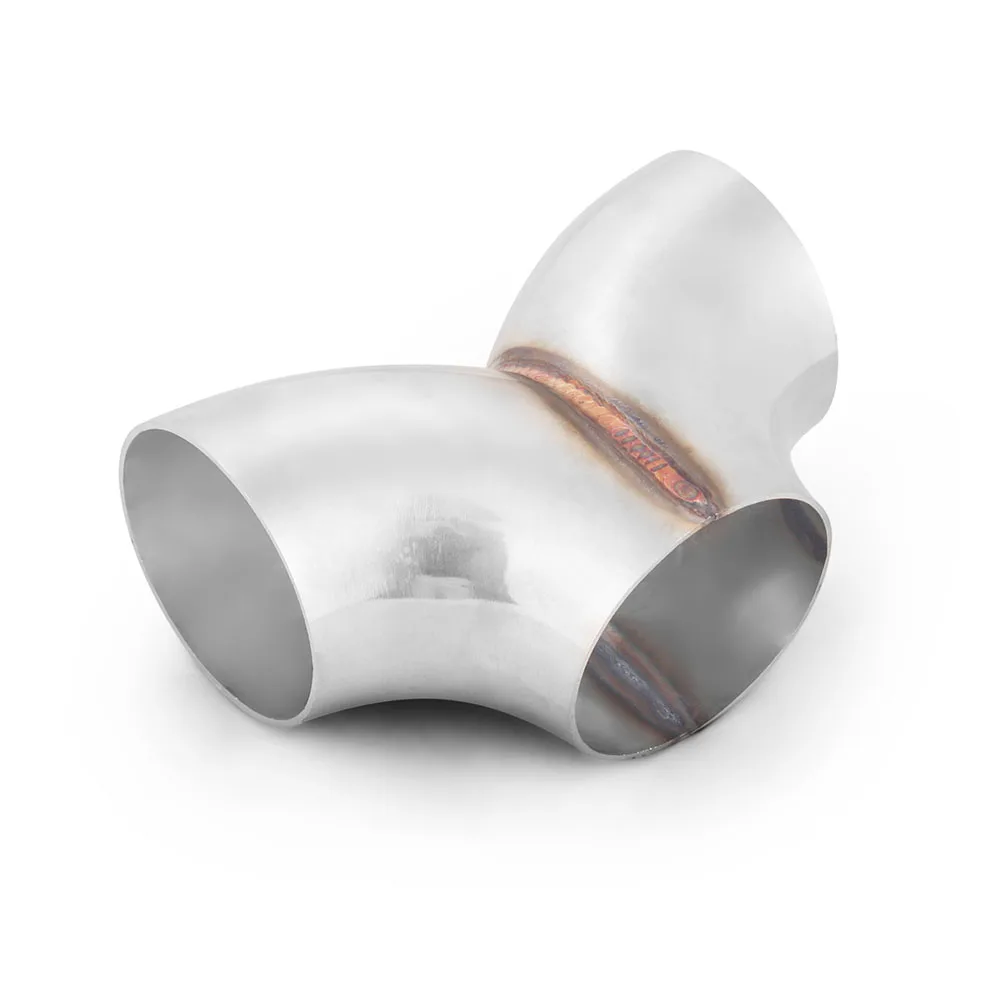 Silenciador de escape OD: 51/57/63/76MM, soldadura tipo Y, tubo de conexión en T, accesorios de tubería de escape de acero inoxidable, Tee en espiga - imagen 4