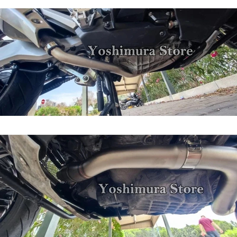 Detalle del conjunto de tubos de conexión para el escape