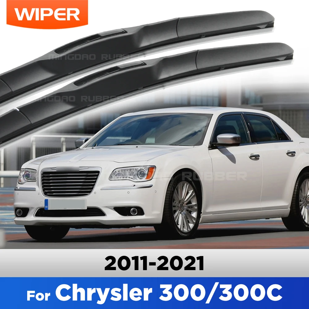 Escobillas de limpiaparabrisas de goma para Chrysler 300/300C 2011-2021 2012 2013 2014 2015 2016 limpiaparabrisas silenciosos de calidad OEM 24 "21"