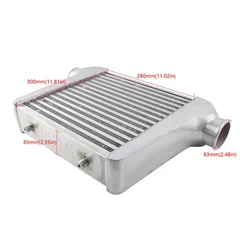 Intercooler frontal universal Turbo 63 mm, 280 x 300 x 65 mm