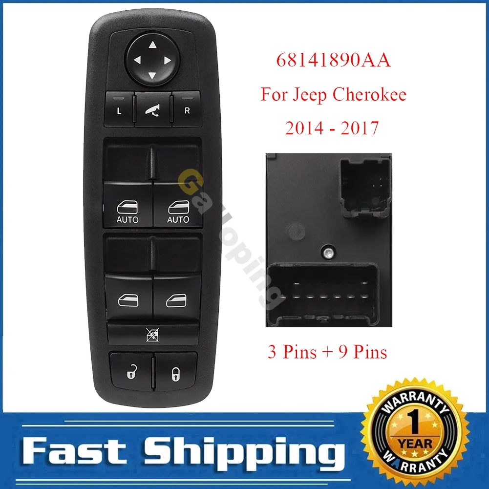 68141890 Interruptor de ventana eléctrico para Jeep Cherokee 2014-2017