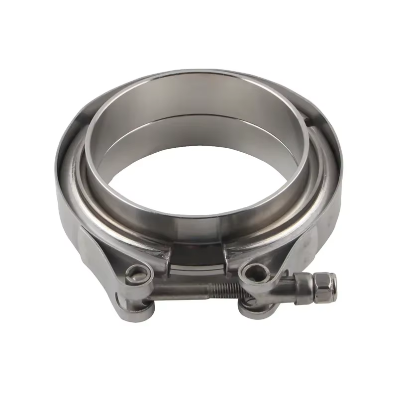Abrazadera V-Band autoalineable macho-hembra CNC de acero inoxidable - imagen 4