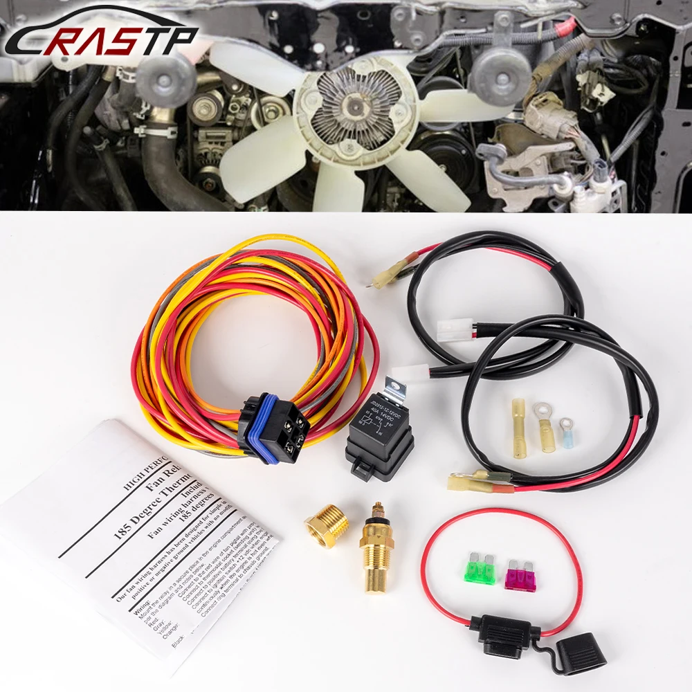 RASTP WH004 Kit cableado ventilador eléctrico con relé y termostato