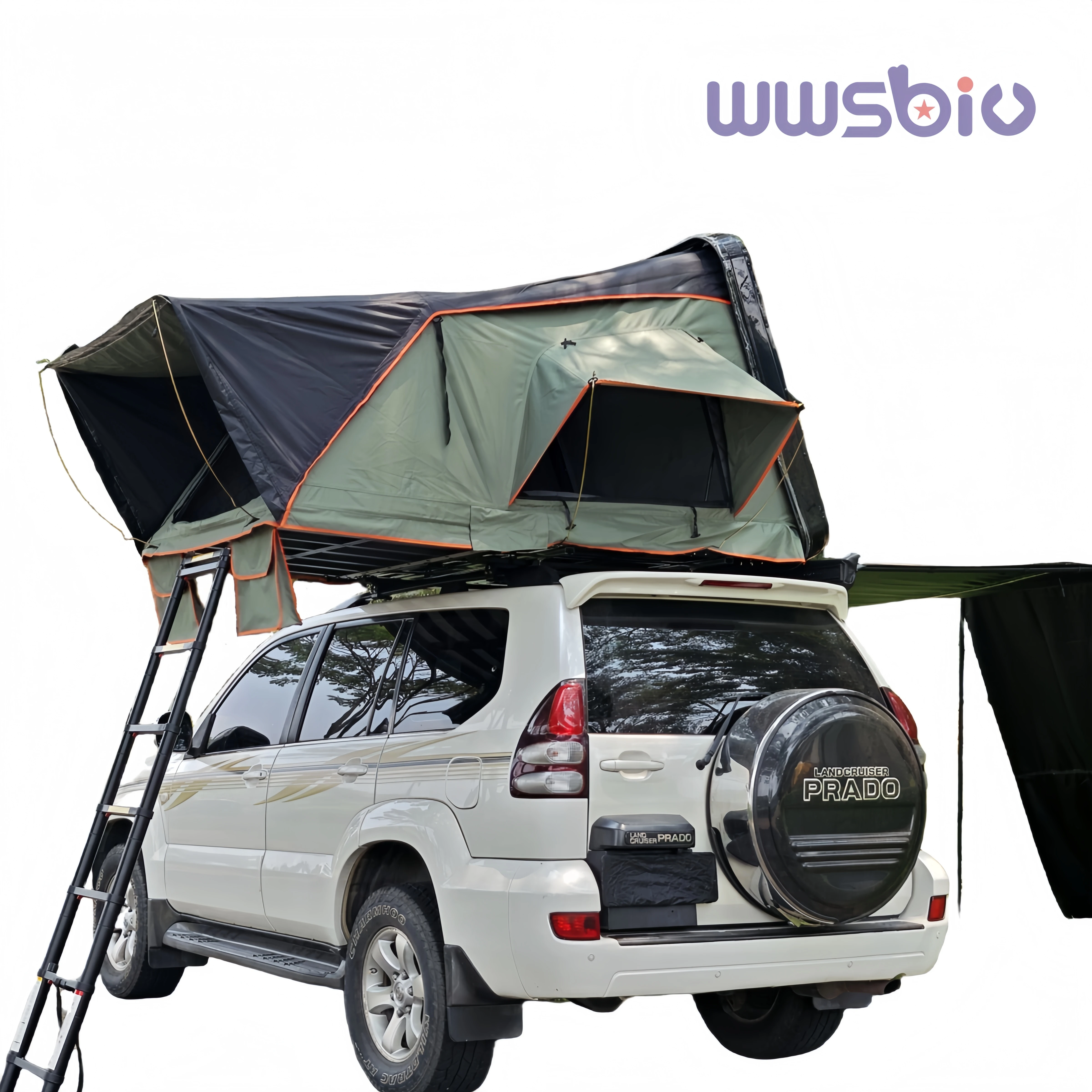 Tienda de techo rígida de ABS, plegable, para coche y camping