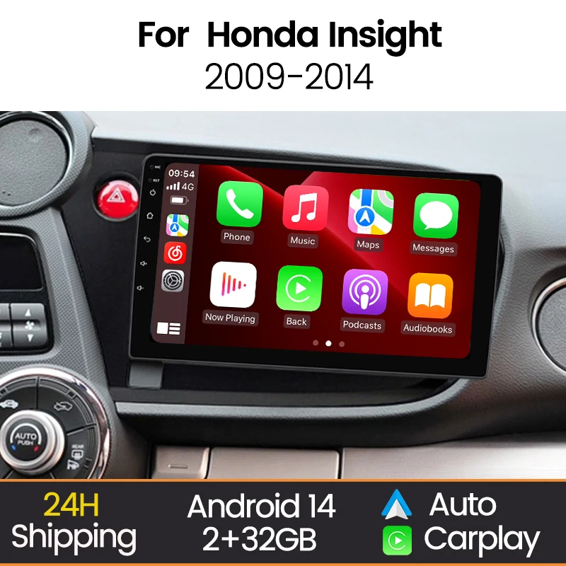 MEKEDE Radio Android 2 DIN con CarPlay para Honda Insight 2009-2014