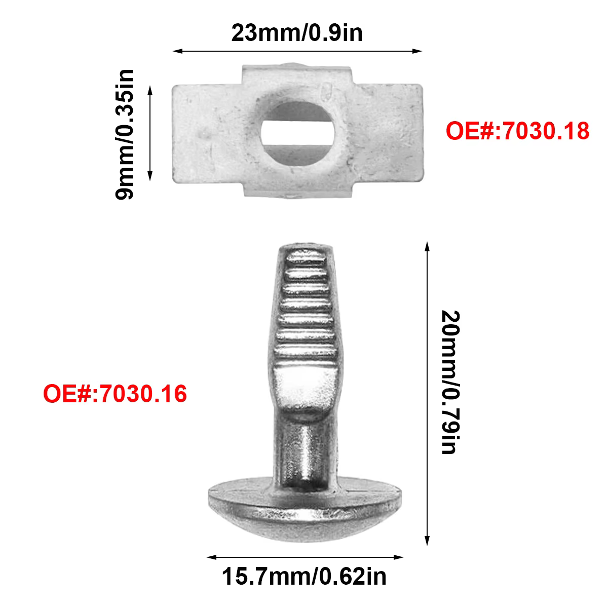 Clips metálicos de fijación del cubrecárter para Peugeot y Citroën - imagen 2