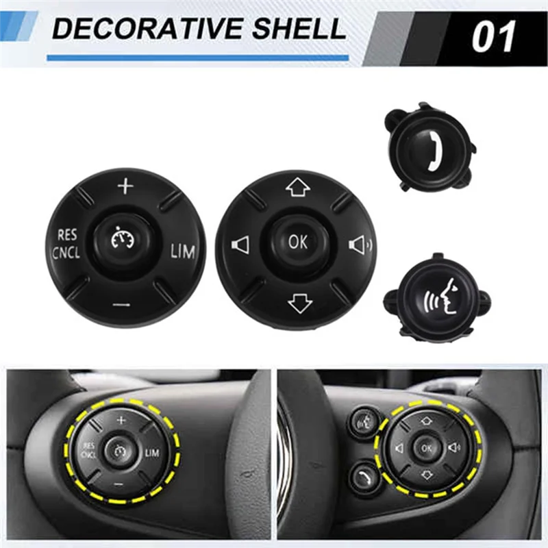 Cubierta de botón control de crucero MINI Cooper F55 F56 F57 F60 - imagen 4