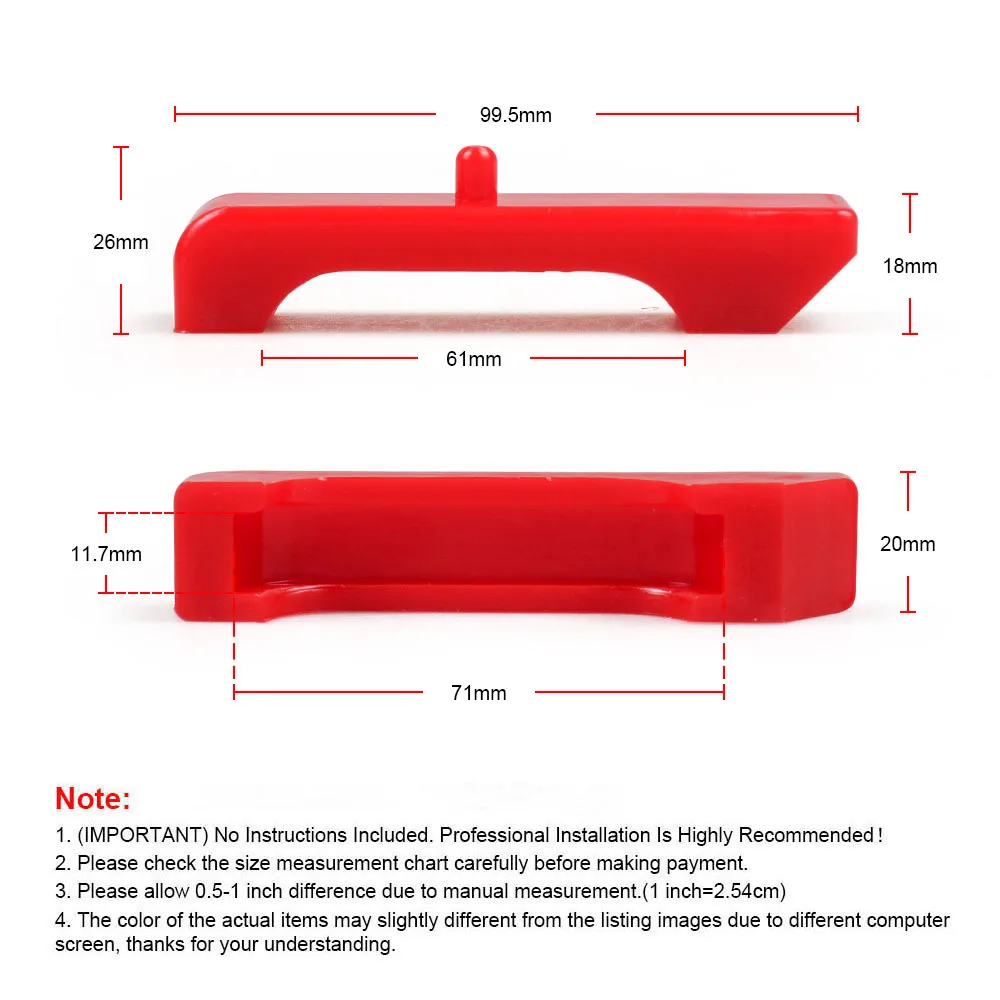 7-1711 Aisladores radiador poliuretano roja GM – Chevy GMC C/K 1973-87 - imagen 3