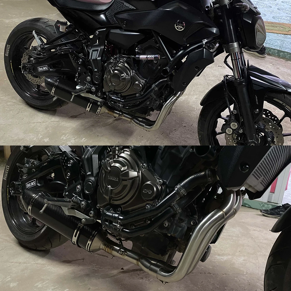Escape completo R77 de fibra de carbono para Yamaha MT-07 y XSR700 - imagen 2