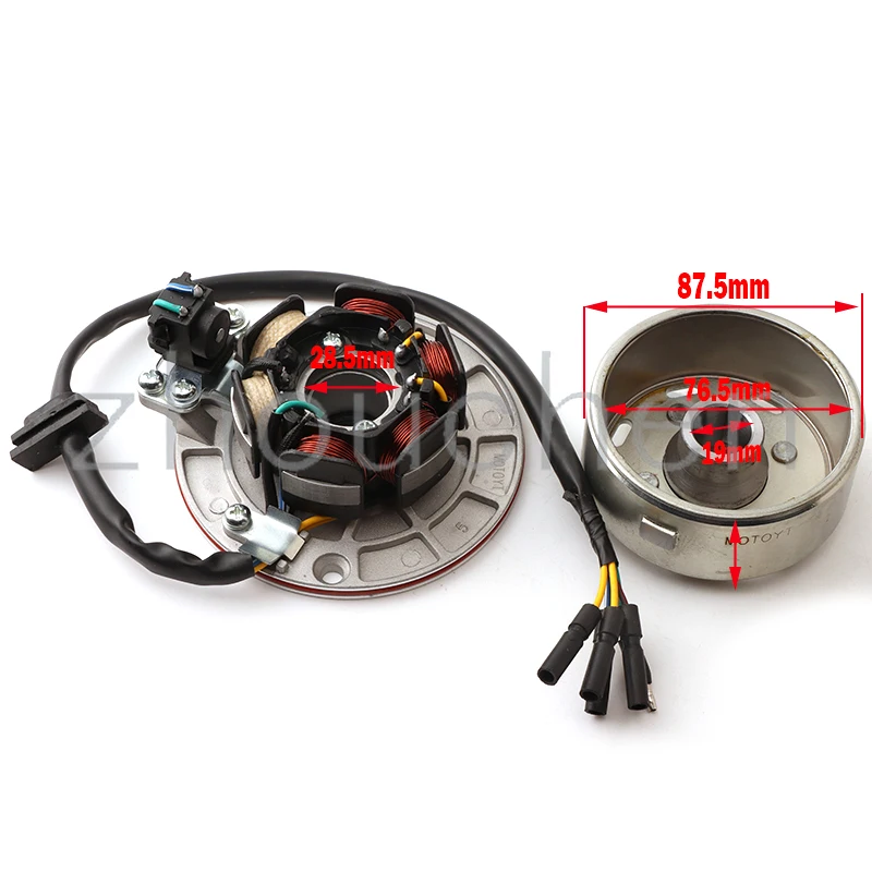 Detalle del conjunto eléctrico para Pit Bike