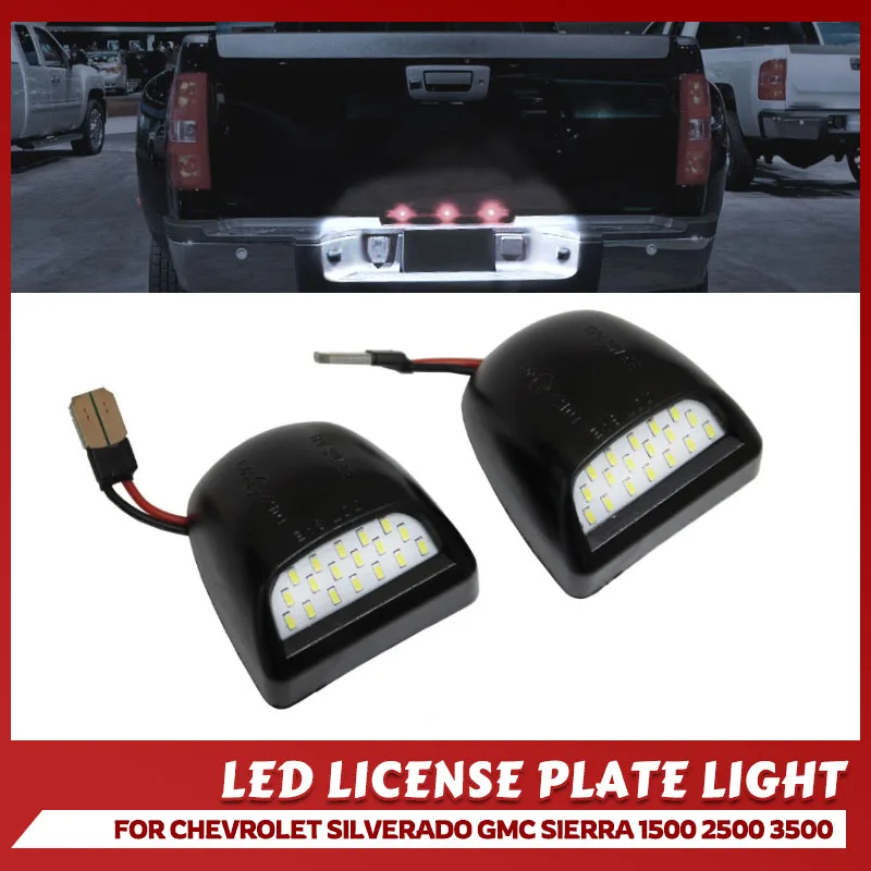 Luz LED de matrícula para Chevrolet Silverado, GMC Sierra y Escalade
