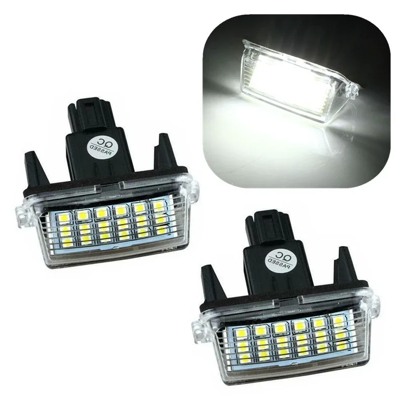 2 uds 18 LED número de coche luz de matrícula lámpara blanca para Toyota Yaris Vitz Camry híbrido Corolla Avensis SAI Noah Prius C Verso - imagen 2
