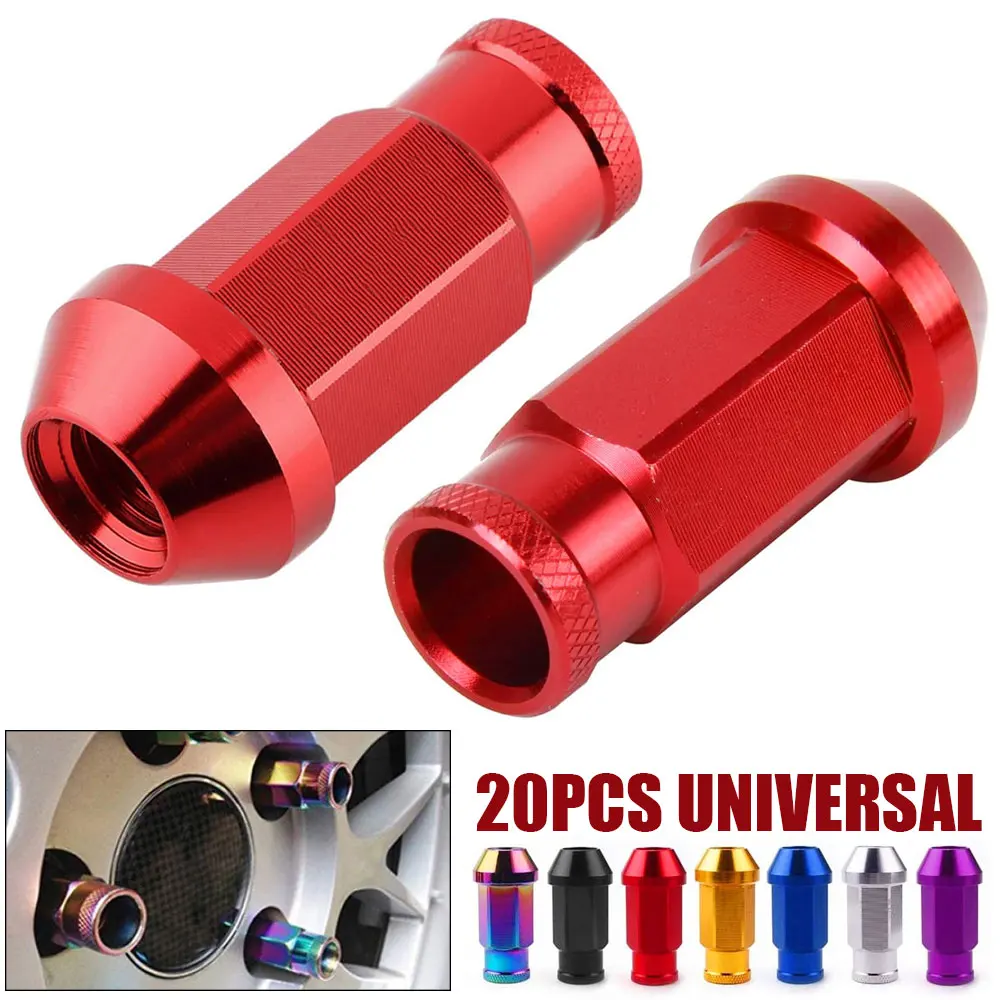 Tuercas de rueda de aluminio M12x1,5/1,25 de 52 mm para Nissan y Honda