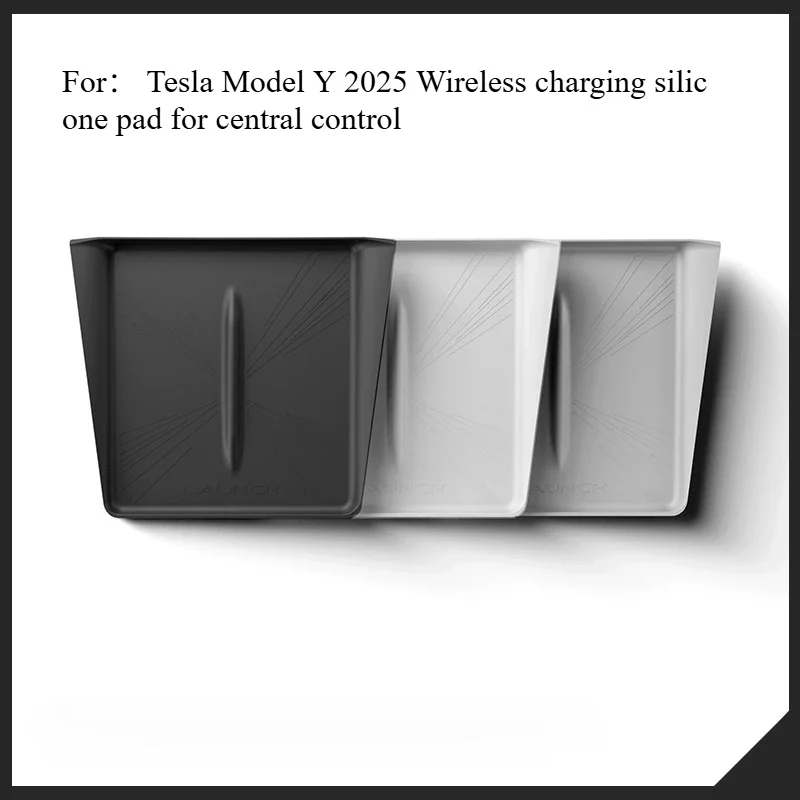 Almohadilla silicona antideslizante carga inalámbrica Tesla Model Y Juniper