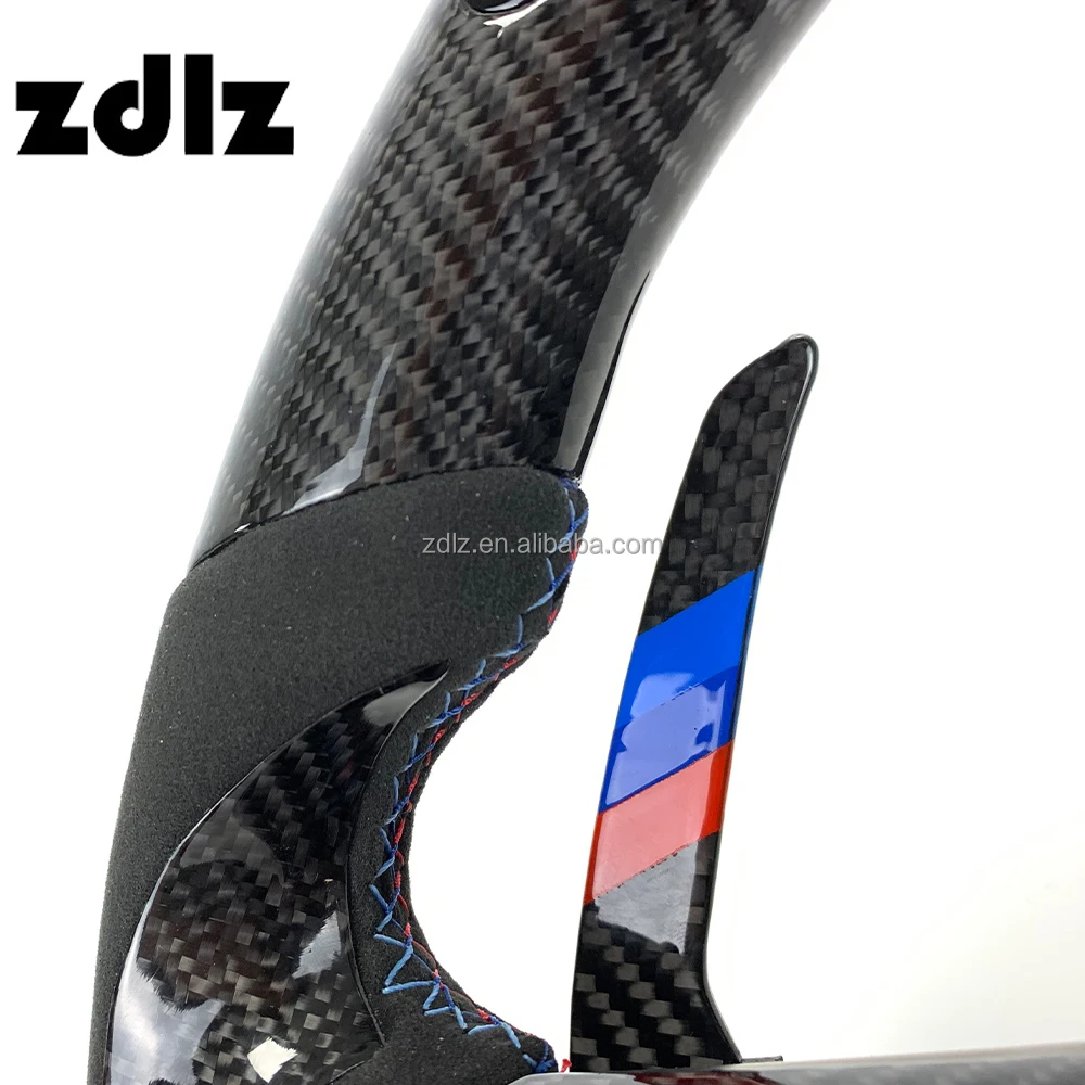 Volante fibra de carbono LED con levas para BMW F30 F10 M3 - imagen 5
