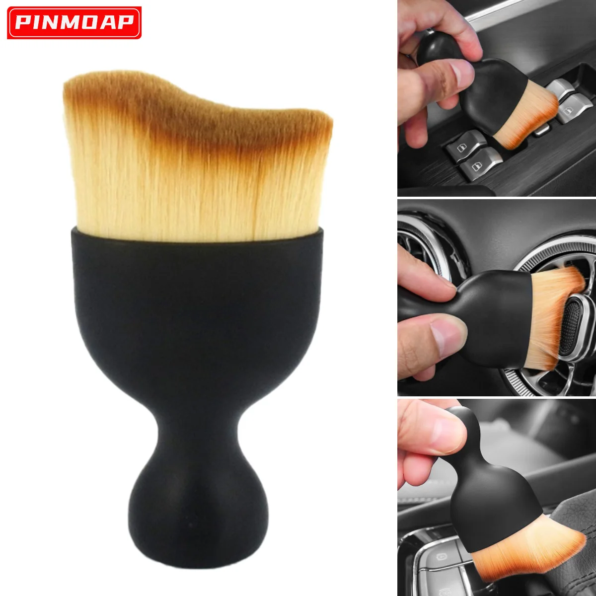 Cepillo elimina polvo interior coche cerdas suaves mango ergonómico