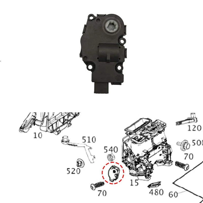 Servomotor A/C 1699060100 Mercedes-Benz Clase A B C E W205 W213 W246 - imagen 4