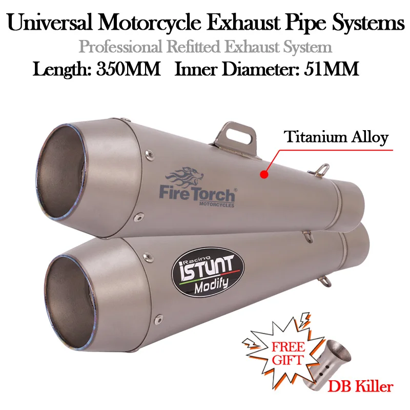 Silenciador escape titanio moto Z900 GSXR1000 R1 MT07 MT09 M4