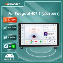 Radio Android con CarPlay y GPS para Peugeot 407 CC SW