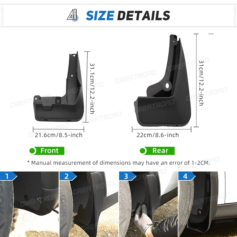 BMW Serie 3 E90/E91 2007-2012: Juego de protectores de salpicaduras - imagen 3