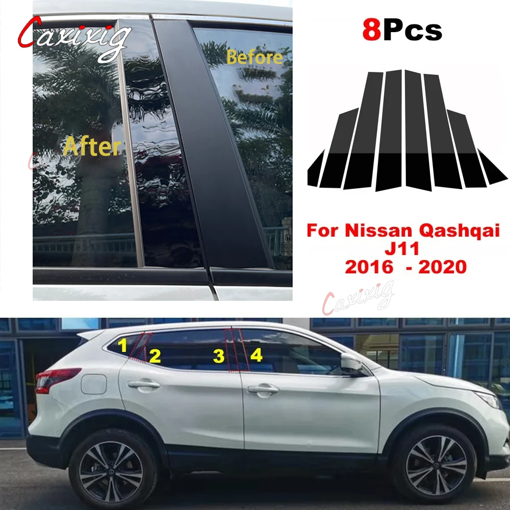 Kit Cubres Pilares Pulidos para Nissan Qashqai J11 2016-2022