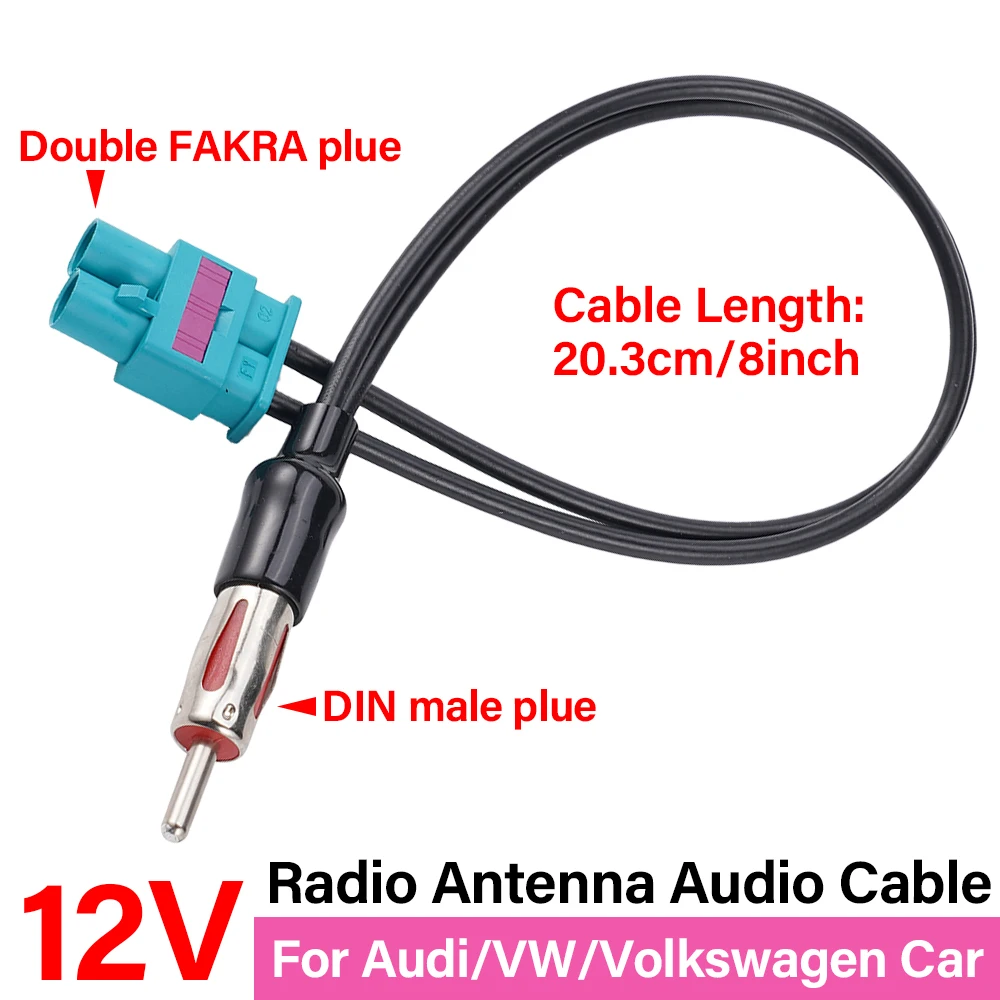 Adaptador de antena doble Fakra a DIN macho para Audi y VW - imagen 4