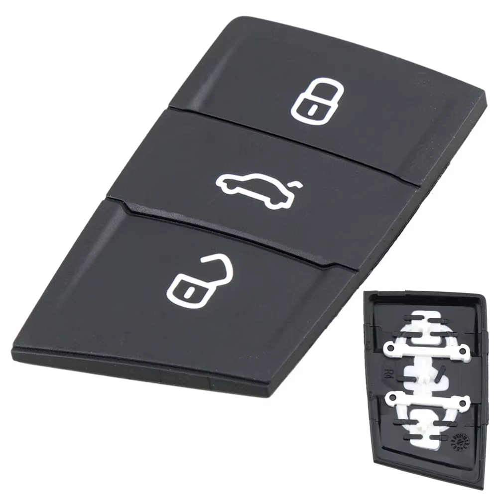 3 Knoppen Vervanging Rubber Flip Autosleutel Pad Fob