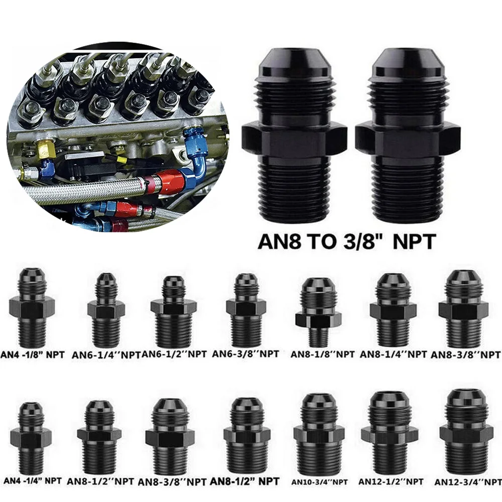 Adaptador AN a NPT para líneas de aceite y combustible AN4-AN12 - imagen 2