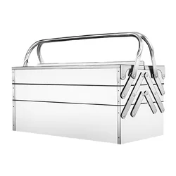 Caja herramientas acero inoxidable profesional – doble asa lateral taller